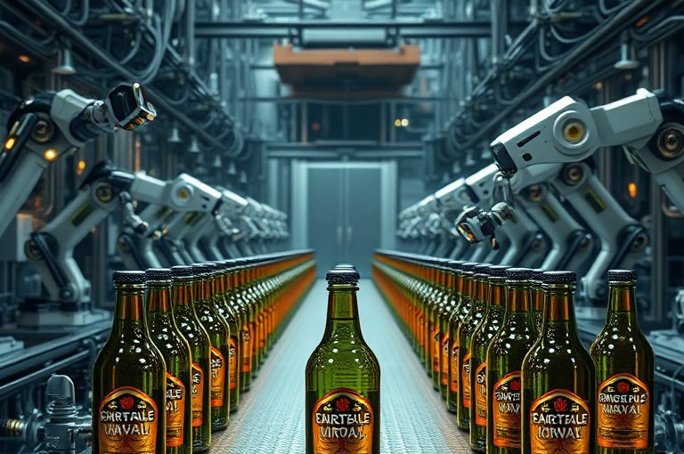 雙側透明標簽全自動酒瓶貼標