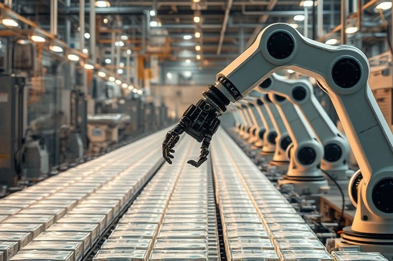 全自動(dòng)立體碼垛機(jī)器人